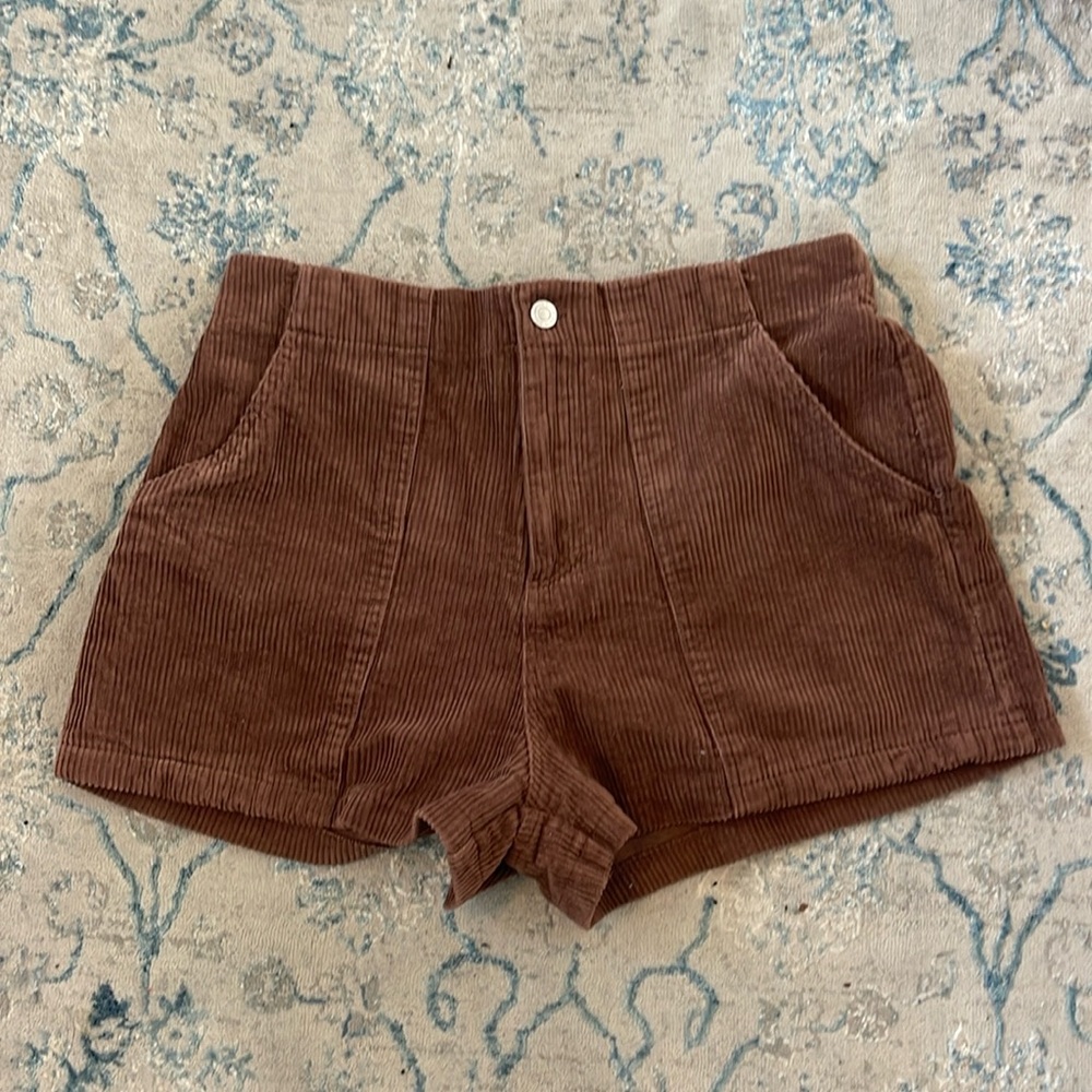 Brown corduroy shorts